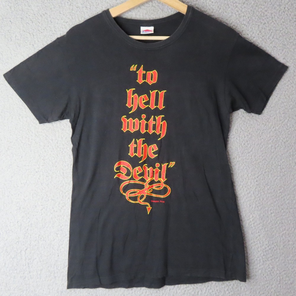 Stryper To Hell With The Devil 777 Vintage Double Sided Christian Metal Shirt M